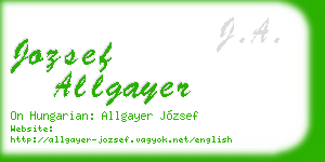 jozsef allgayer business card